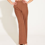 One And Only High Waisted Flared Pant - Mocha