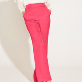 One And Only High Waisted Flared Pant - Hot Pink