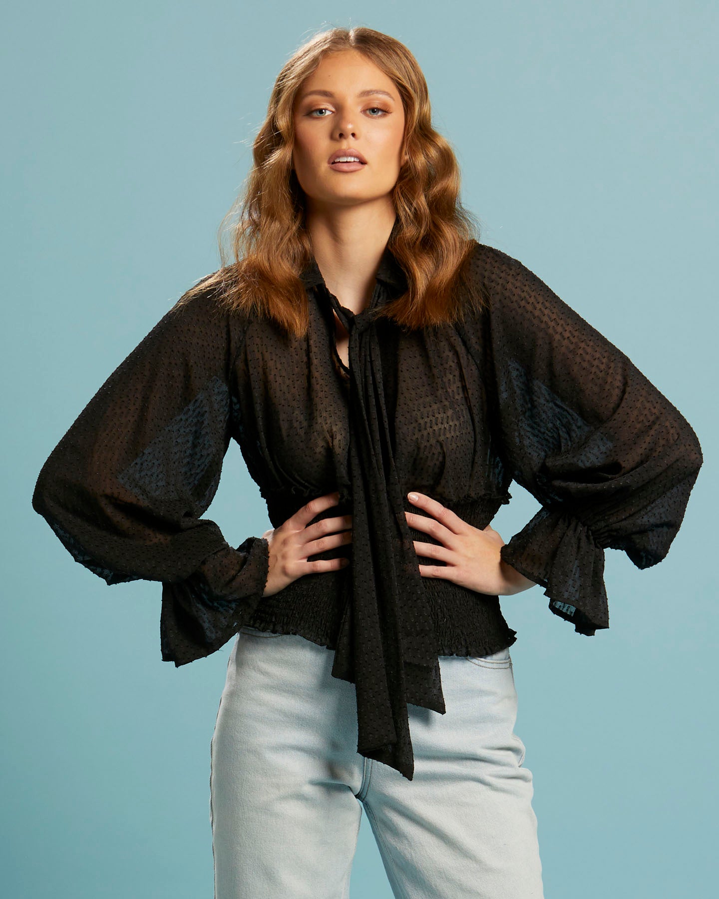 Be Loved Shirred Bodice Top - Black – FATE+BECKER